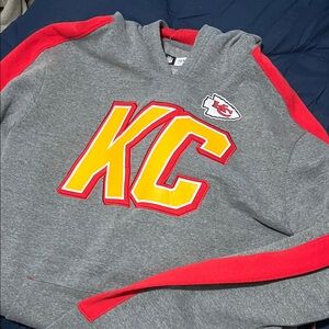NFL Gray and Red Kansas City Chiefs Hoodie